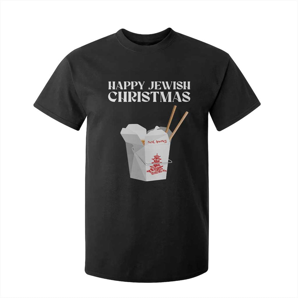 Happy Jewish Christmas T Shirt For Kid Chinese Noodle Asian Take Out TS11 Black Print Your Wear