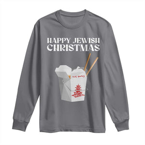 Happy Jewish Christmas Long Sleeve Shirt Chinese Noodle Asian Take Out TS11 Charcoal Print Your Wear