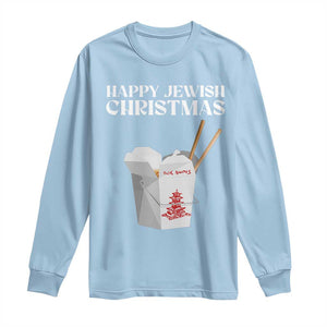 Happy Jewish Christmas Long Sleeve Shirt Chinese Noodle Asian Take Out TS11 Light Blue Print Your Wear