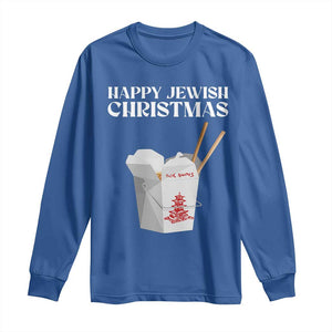 Happy Jewish Christmas Long Sleeve Shirt Chinese Noodle Asian Take Out TS11 Royal Blue Print Your Wear