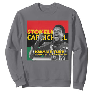 Stokely Carmichael Quote Sweatshirt Ready For The Revolution Black History Month TS11 Charcoal Print Your Wear