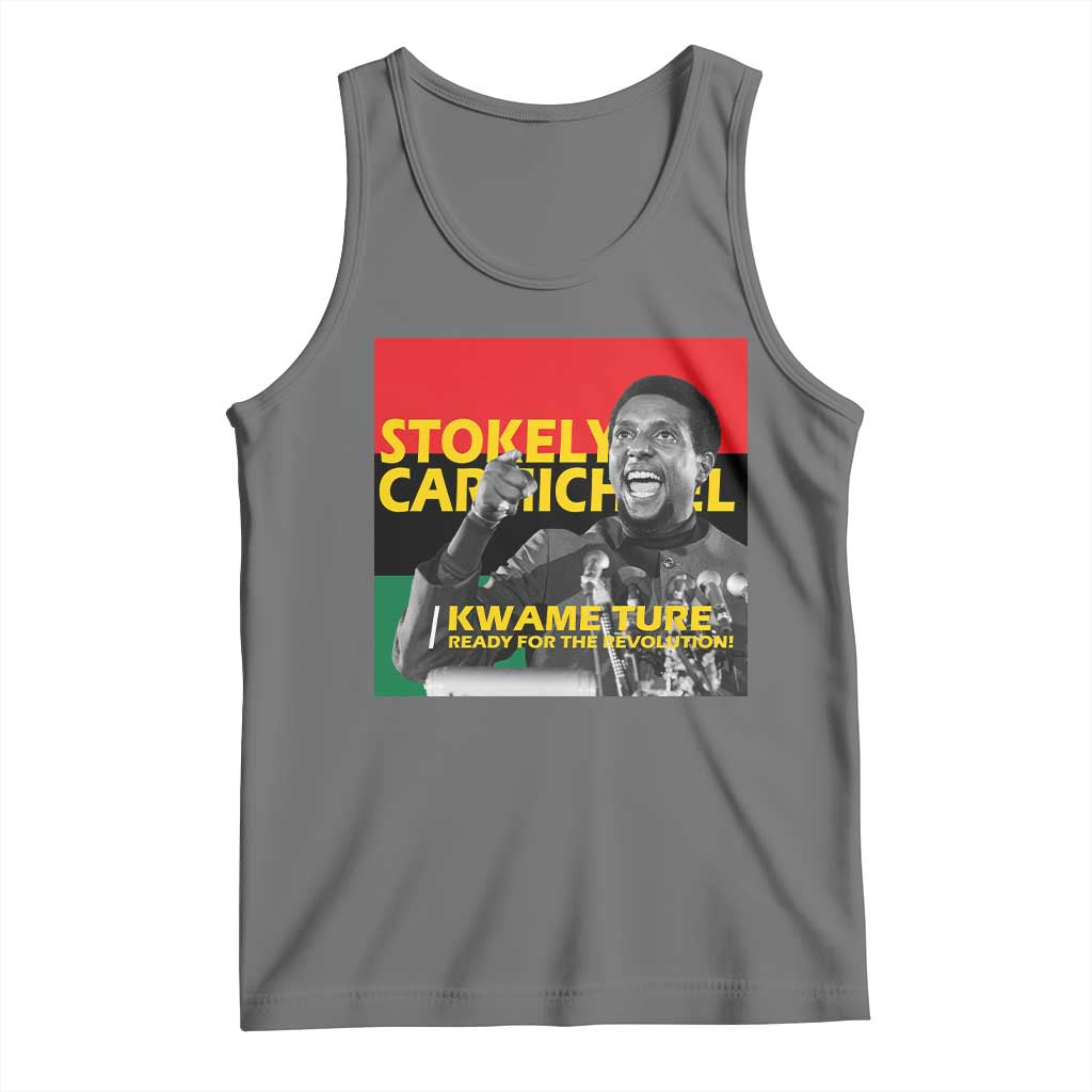 Stokely Carmichael Quote Tank Top Ready For The Revolution Black History Month TS11 Black Heather Print Your Wear