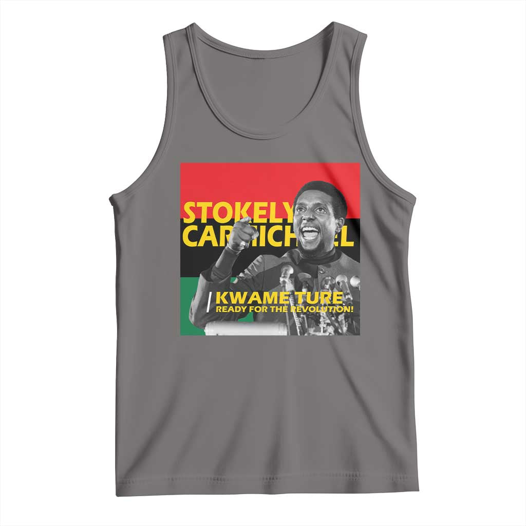 Stokely Carmichael Quote Tank Top Ready For The Revolution Black History Month TS11 Deep Heather Print Your Wear