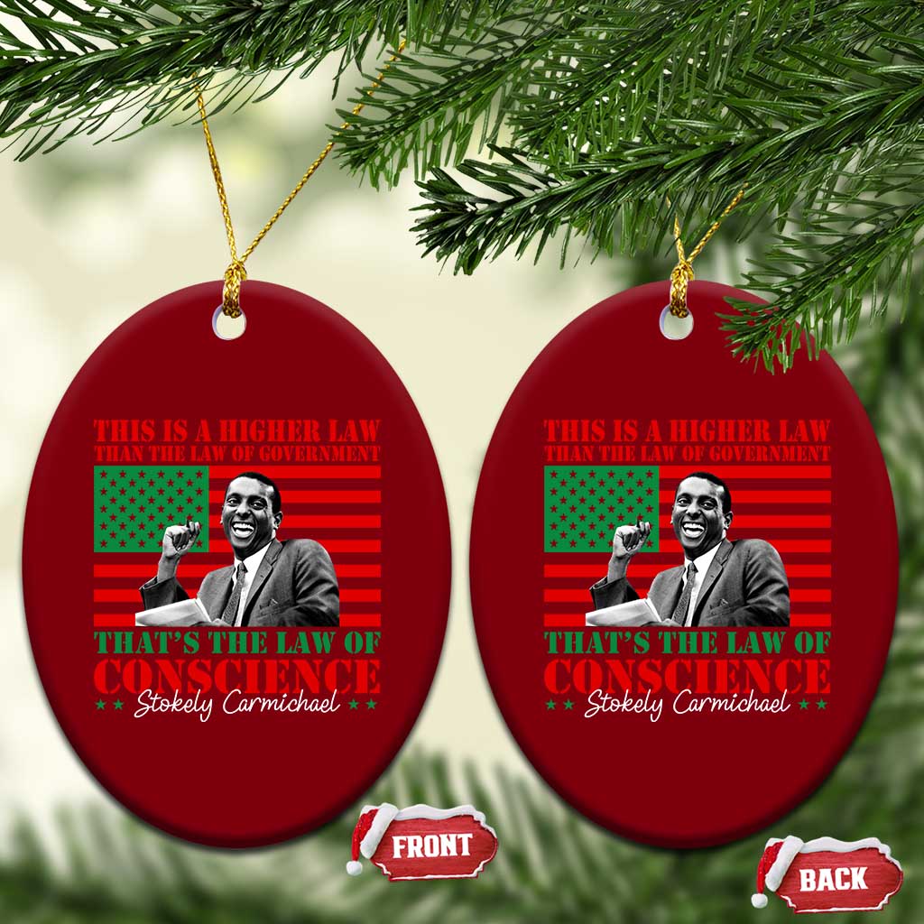 Stokely Carmichael Ceramic Ornament That's The Law Of Conscience American Flag TS11 Print Your Wear