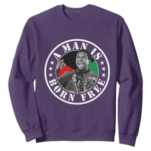 Stokely Carmichael Sweatshirt A Man Is Born Free Kwame Ture Civil Rights Leader TS11 Purple Print Your Wear