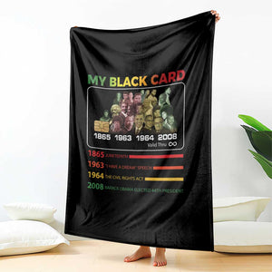 Black History Throw Blanket My Black Card Greatest African American Leaders TS11 Print Your Wear