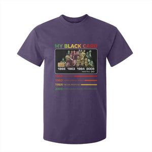 Black History T Shirt For Kid My Black Card Greatest African American Leaders TS11 Purple Print Your Wear