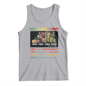Black History Tank Top My Black Card Greatest African American Leaders TS11 Athletic Heather Print Your Wear