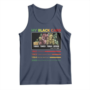 Black History Tank Top My Black Card Greatest African American Leaders TS11 Navy Print Your Wear
