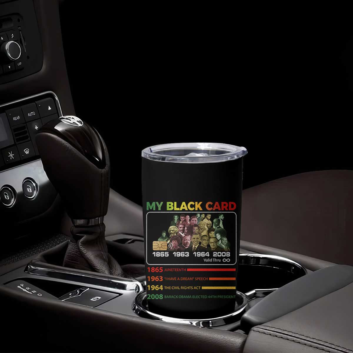 Black History Tumbler Cup My Black Card Greatest African American Leaders TS11 Print Your Wear
