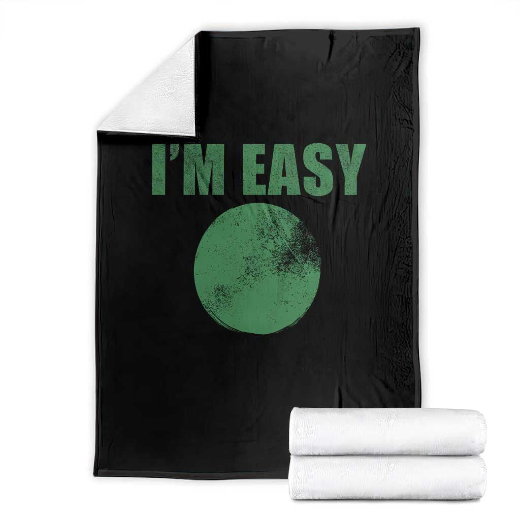 Funny I'm Easy Snowboard Ski Throw Blanket Green Circle Retro Mountain Sign TS11 Black Print Your Wear