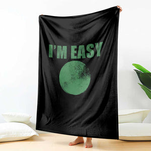 Funny I'm Easy Snowboard Ski Throw Blanket Green Circle Retro Mountain Sign TS11 Print Your Wear