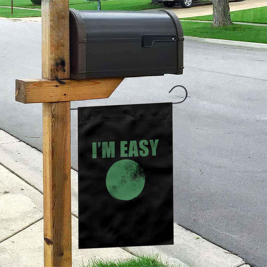 Funny I'm Easy Snowboard Ski Garden Flag Green Circle Retro Mountain Sign TS11 Print Your Wear