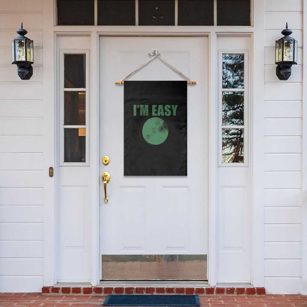 Funny I'm Easy Snowboard Ski Garden Flag Green Circle Retro Mountain Sign TS11 Print Your Wear