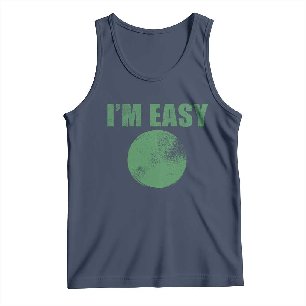 Funny I'm Easy Snowboard Ski Tank Top Green Circle Retro Mountain Sign TS11 Navy Print Your Wear
