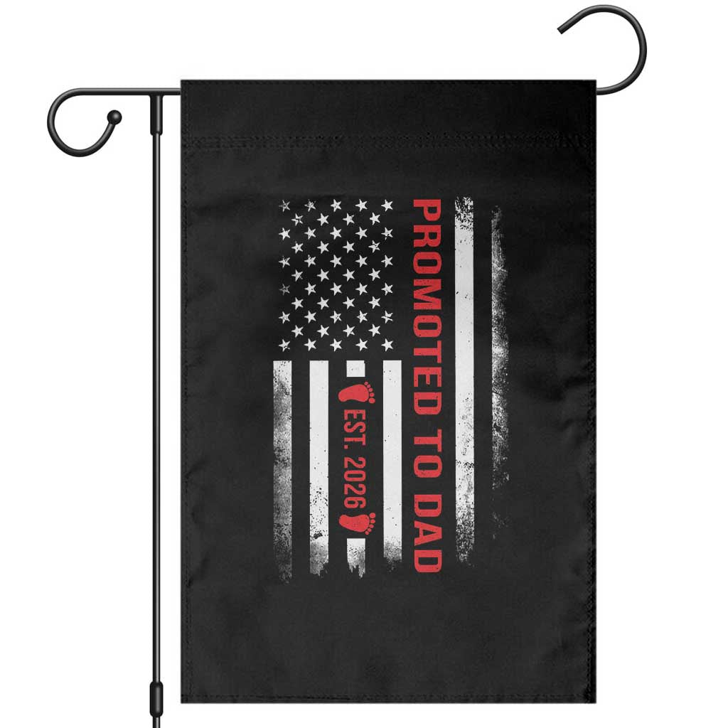 Promoted To Dad Est 2026 Garden Flag New Dad 2026 Baby Announcement TS11 Black Print Your Wear