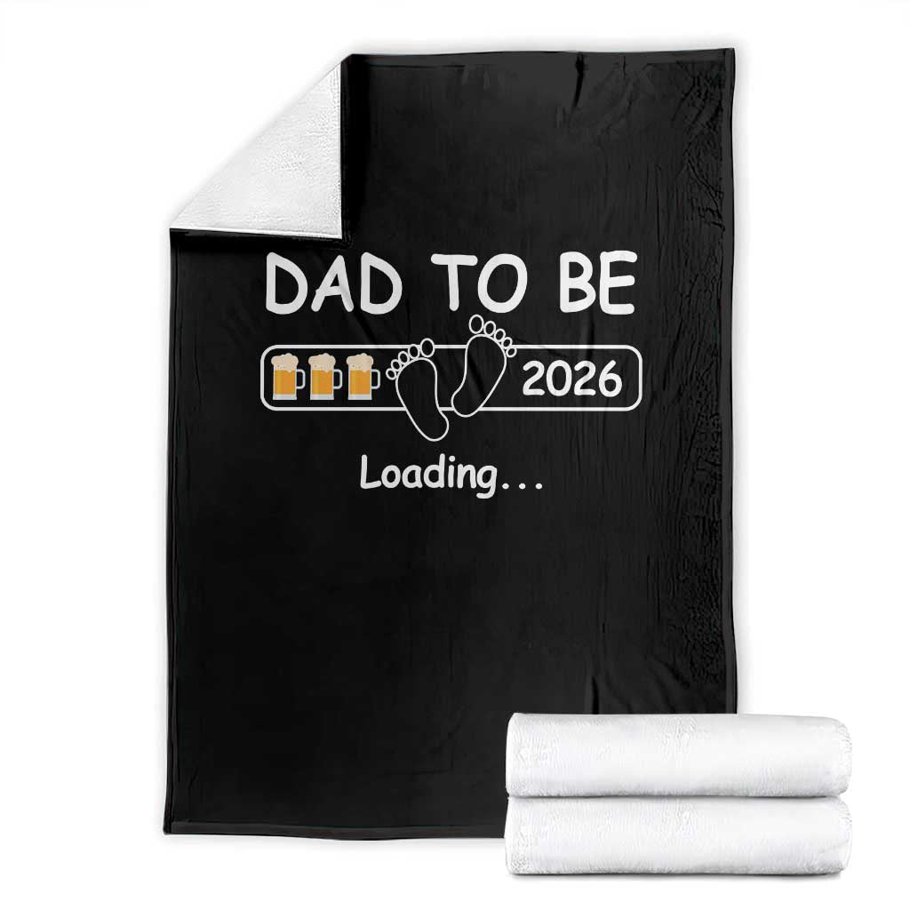 Funny Dad To Be 2026 Loading Throw Blanket New Dad Beer Lover TS11 Black Print Your Wear