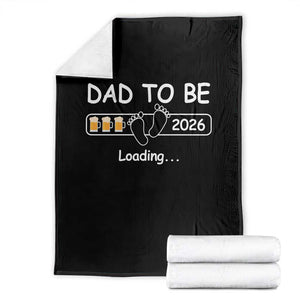 Funny Dad To Be 2026 Loading Throw Blanket New Dad Beer Lover TS11 Black Print Your Wear