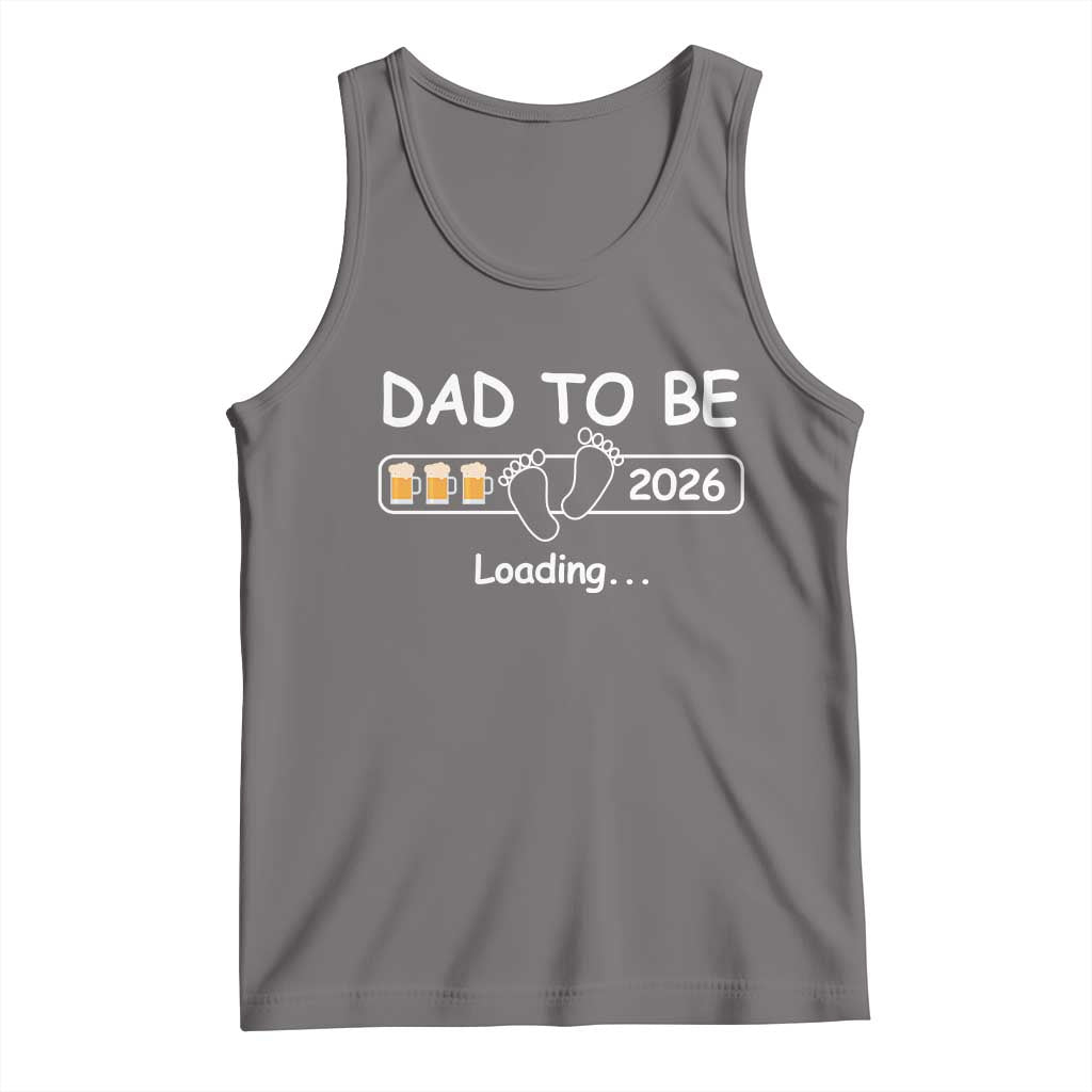 Funny Dad To Be 2026 Loading Tank Top New Dad Beer Lover TS11 Deep Heather Print Your Wear