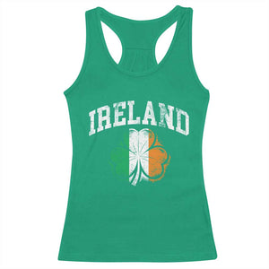 Irish Pride Racerback Tank Top Ireland Shamrock Flag St Patricks Day TS11 Irish Green Print Your Wear