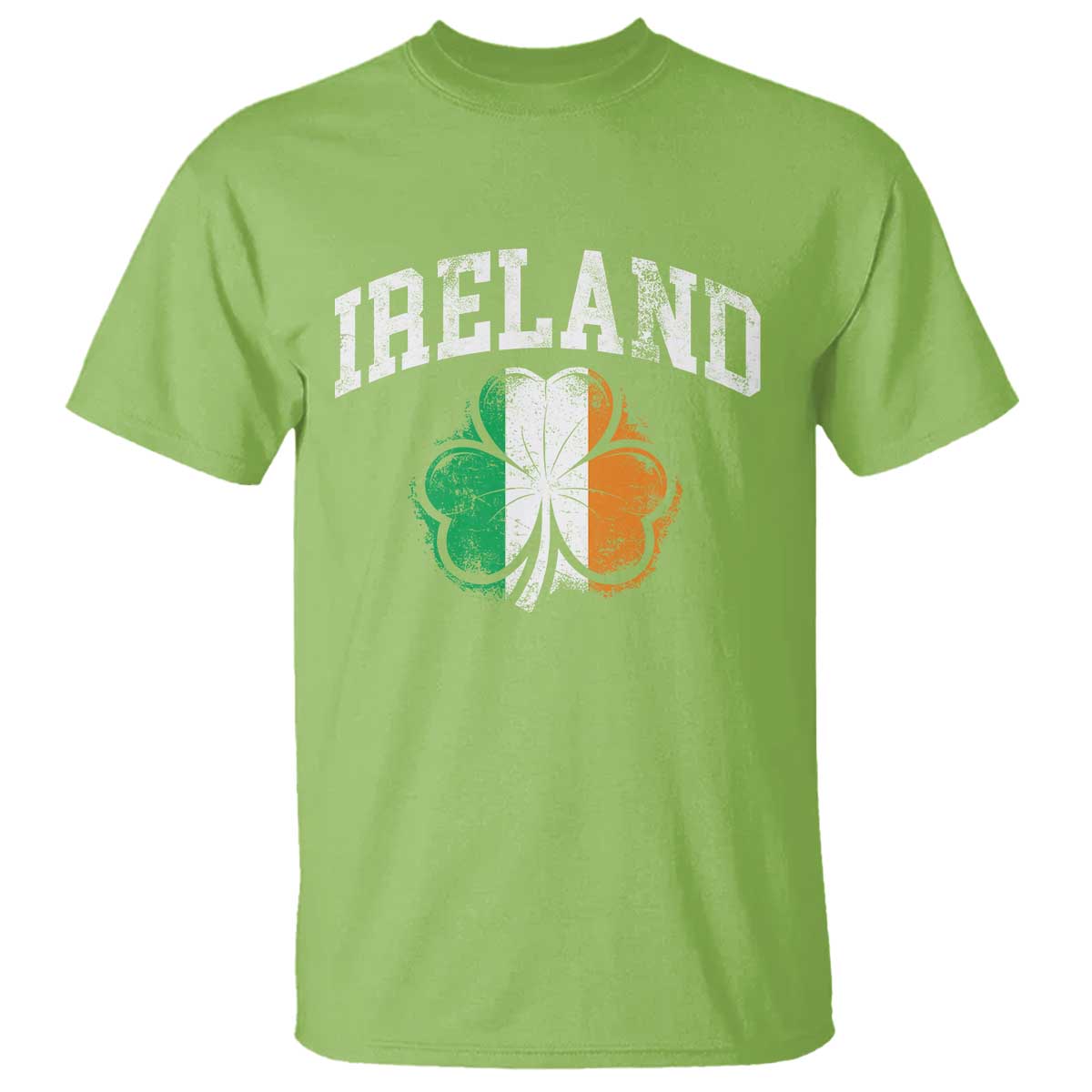 Irish Pride T Shirt - Ireland Shamrock Flag St Patricks Day Heritage Tee TS11 Lime Print Your Wear