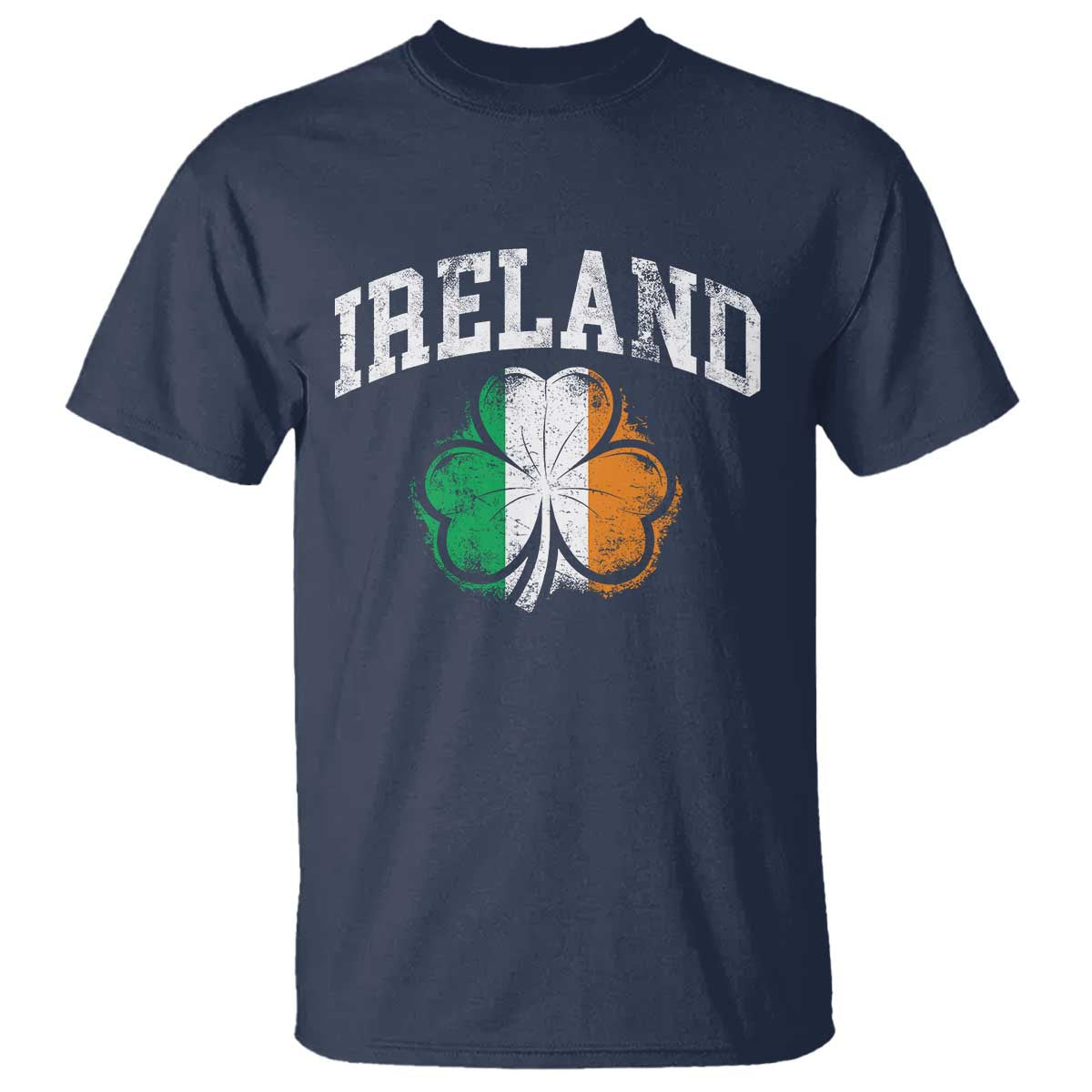 Irish Pride T Shirt - Ireland Shamrock Flag St Patricks Day Heritage Tee TS11 Navy Print Your Wear