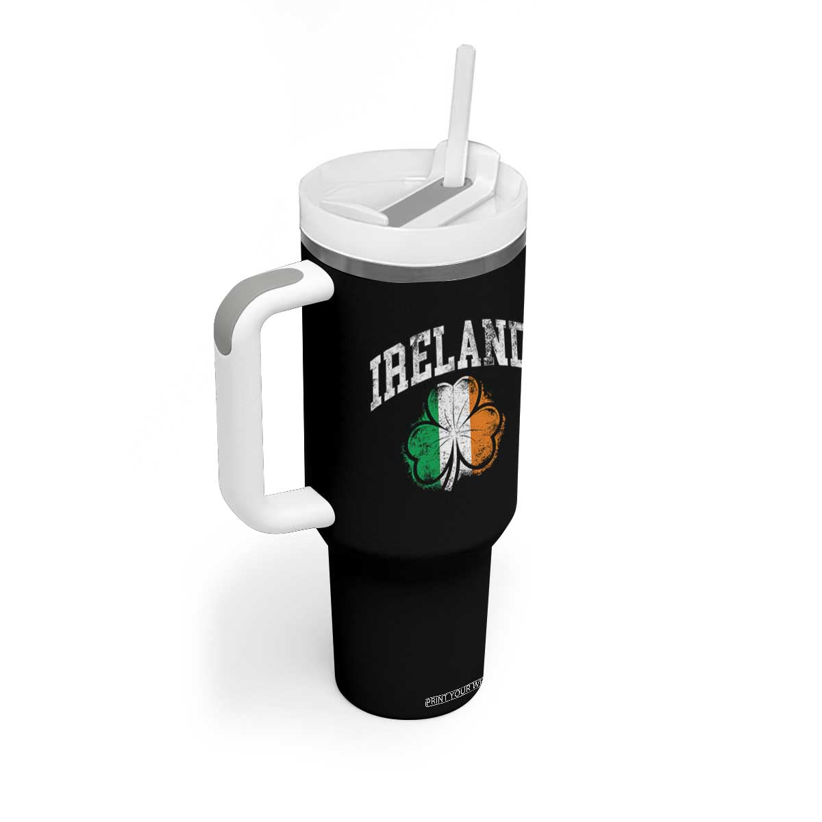 Irish Pride Tumbler With Handle Ireland Shamrock Flag St Patricks Day TS11 Print Your Wear
