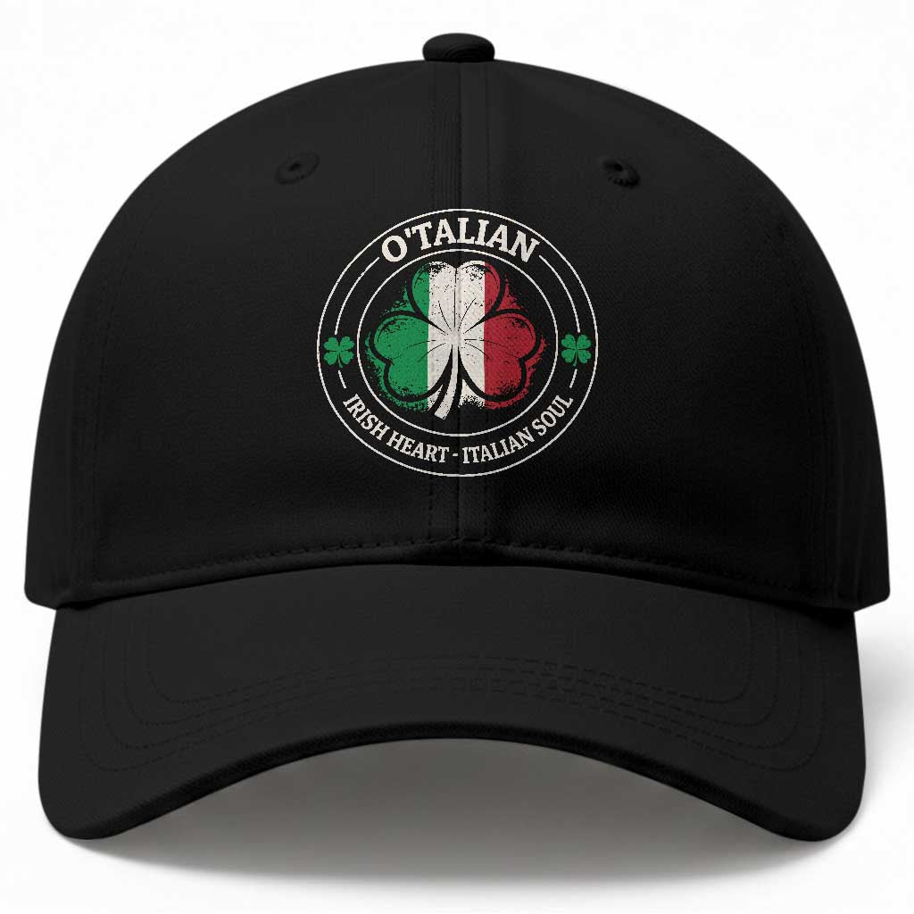 Irish Italian Pride Baseball Cap O'Talian Irish Heart Italian Soul St Patricks Day TS11 Print Your Wear