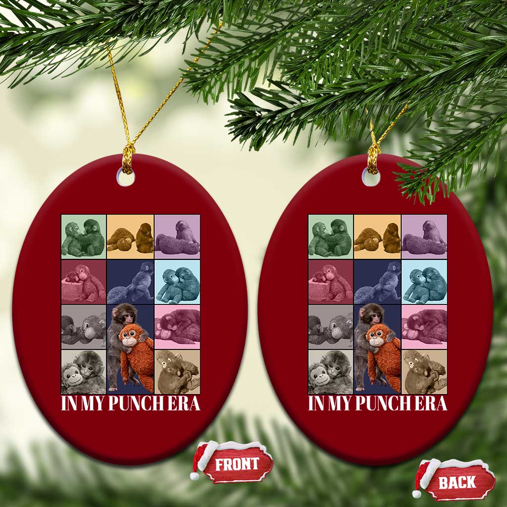 Punch The Monkey Ceramic Ornament In My Punch Era Baby Monkey Hugging Plush TS11 Print Your Wear