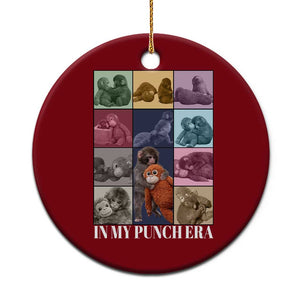 Punch The Monkey Ceramic Ornament In My Punch Era Baby Monkey Hugging Plush TS11 1pc Red Print Your Wear