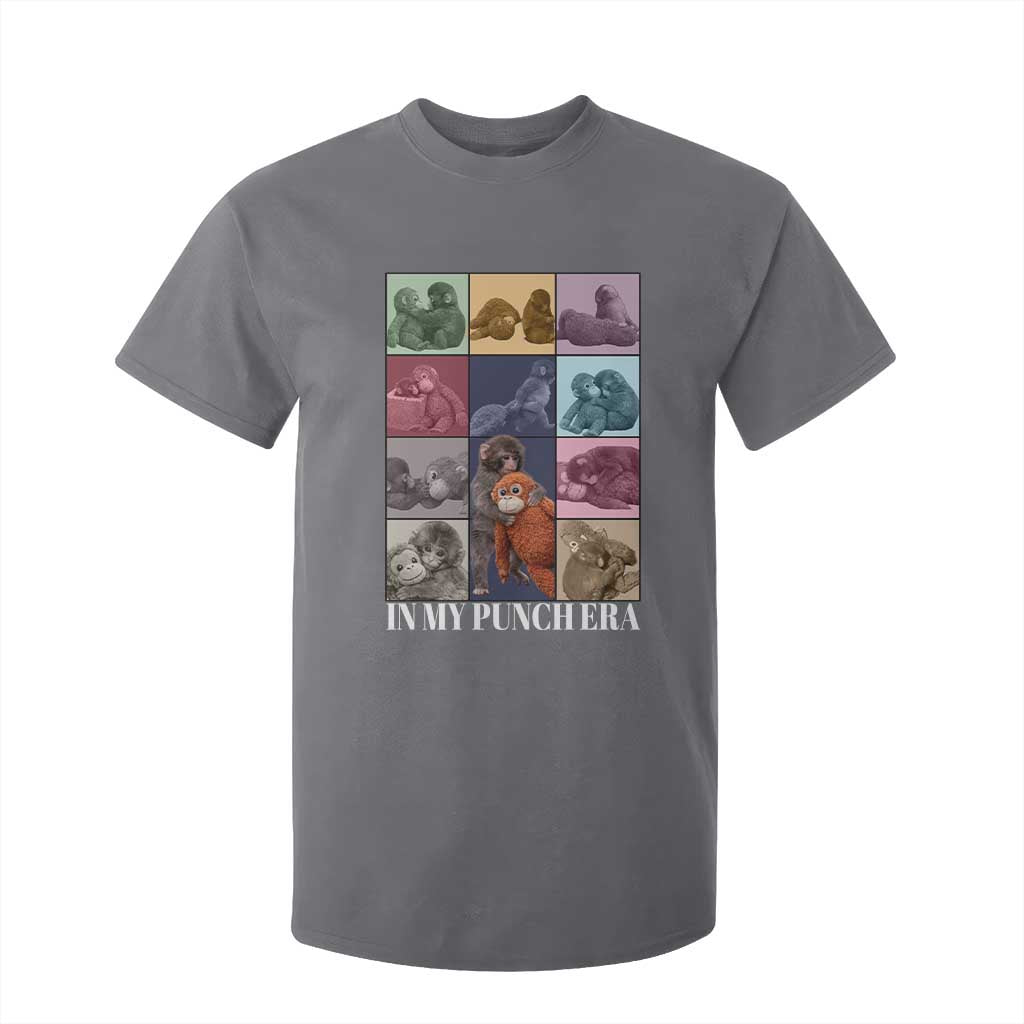 Punch The Monkey T Shirt For Kid In My Punch Era Baby Monkey Hugging Plush TS11 Charcoal Print Your Wear