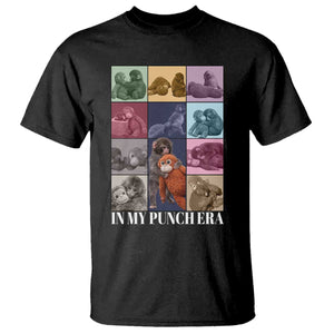Punch The Monkey T Shirt In My Punch Era Baby Monkey Hugging Plush TS11 Black Print Your Wear