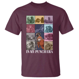 Punch The Monkey T Shirt In My Punch Era Baby Monkey Hugging Plush TS11 Maroon Print Your Wear