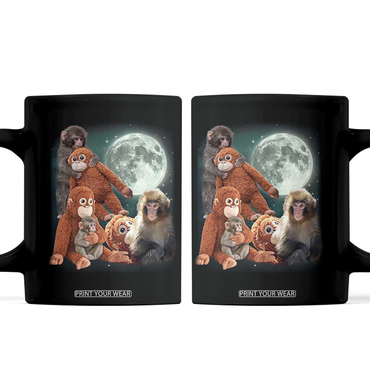 Baby Monkey Punch Coffee Mug Three Punch Moon Orange Toy TS11 Black Print Your Wear