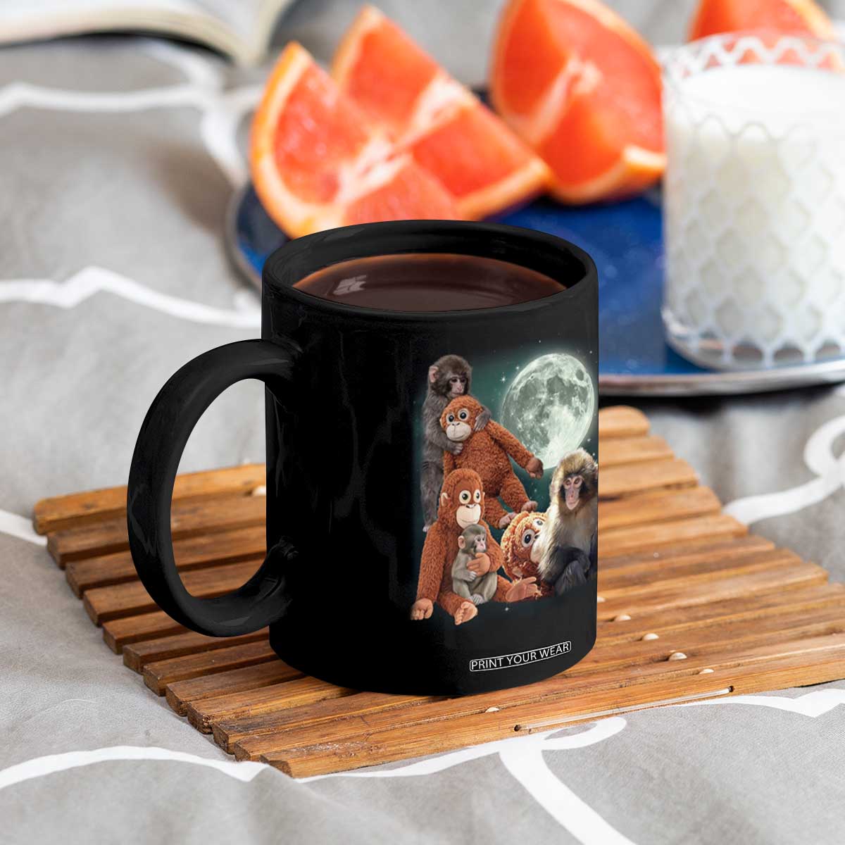 Baby Monkey Punch Coffee Mug Three Punch Moon Orange Toy TS11 Print Your Wear