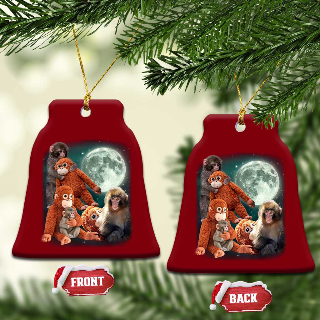 Baby Monkey Punch Ceramic Ornament Three Punch Moon Orange Toy TS11 Print Your Wear