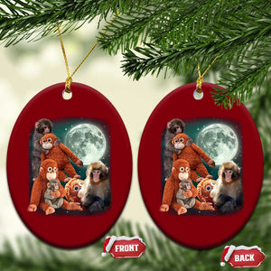 Baby Monkey Punch Ceramic Ornament Three Punch Moon Orange Toy TS11 Print Your Wear