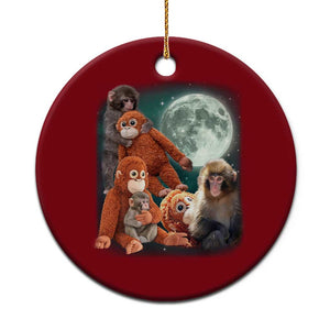 Baby Monkey Punch Ceramic Ornament Three Punch Moon Orange Toy TS11 1pc Red Print Your Wear
