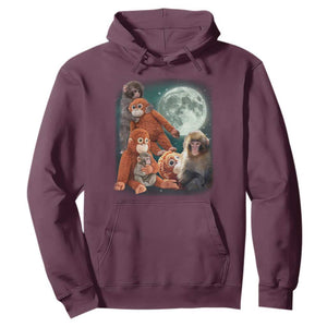 Baby Monkey Punch Hoodie Three Punch Moon Orange Toy TS11 Maroon Print Your Wear