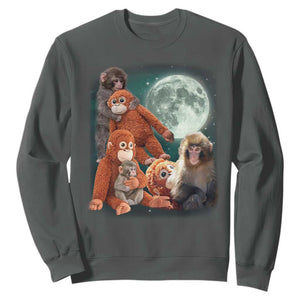 Baby Monkey Punch Sweatshirt Three Punch Moon Orange Toy TS11 Dark Heather Print Your Wear