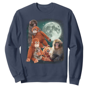 Baby Monkey Punch Sweatshirt Three Punch Moon Orange Toy TS11 Navy Print Your Wear
