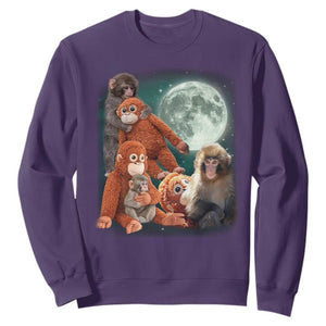 Baby Monkey Punch Sweatshirt Three Punch Moon Orange Toy TS11 Purple Print Your Wear