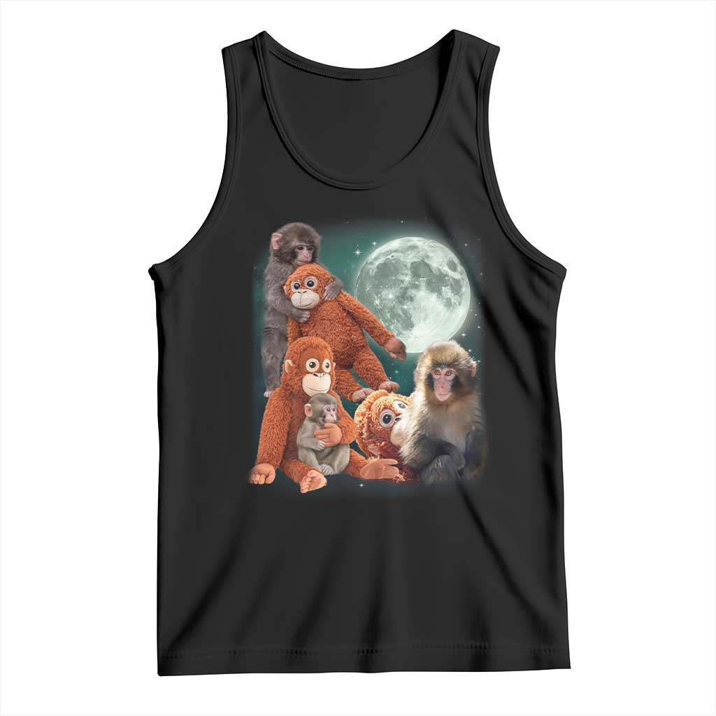Baby Monkey Punch Tank Top Three Punch Moon Orange Toy TS11 Black Print Your Wear