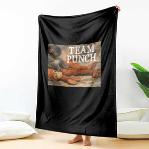 Team Punch Baby Monkey Plush Hugging Meme Throw Blanket TS11 Print Your Wear