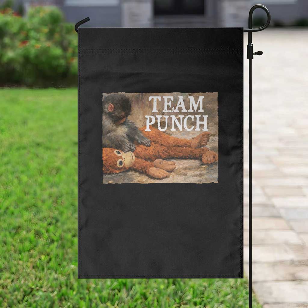 Team Punch Baby Monkey Plush Hugging Meme Garden Flag TS11 Print Your Wear