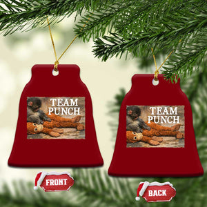 Team Punch Baby Monkey Plush Hugging Meme Ceramic Ornament TS11 Print Your Wear