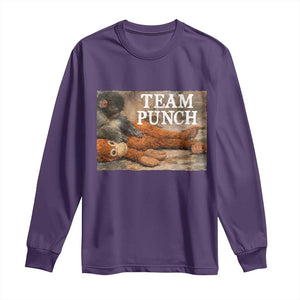 Team Punch Baby Monkey Plush Hugging Meme Long Sleeve Shirt TS11 Purple Print Your Wear
