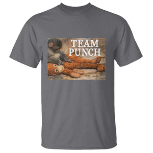 Team Punch Baby Monkey Plush Hugging Meme T Shirt TS11 Charcoal Print Your Wear