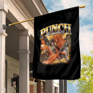 Punch The Monkey Garden Flag Baby Monkey Punch Plush Hugging 90s Bootleg TS11 Print Your Wear