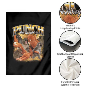 Punch The Monkey Garden Flag Baby Monkey Punch Plush Hugging 90s Bootleg TS11 Print Your Wear